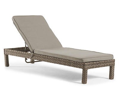 Eagle Brooke Tan Wicker Cushioned Chaise Lounger