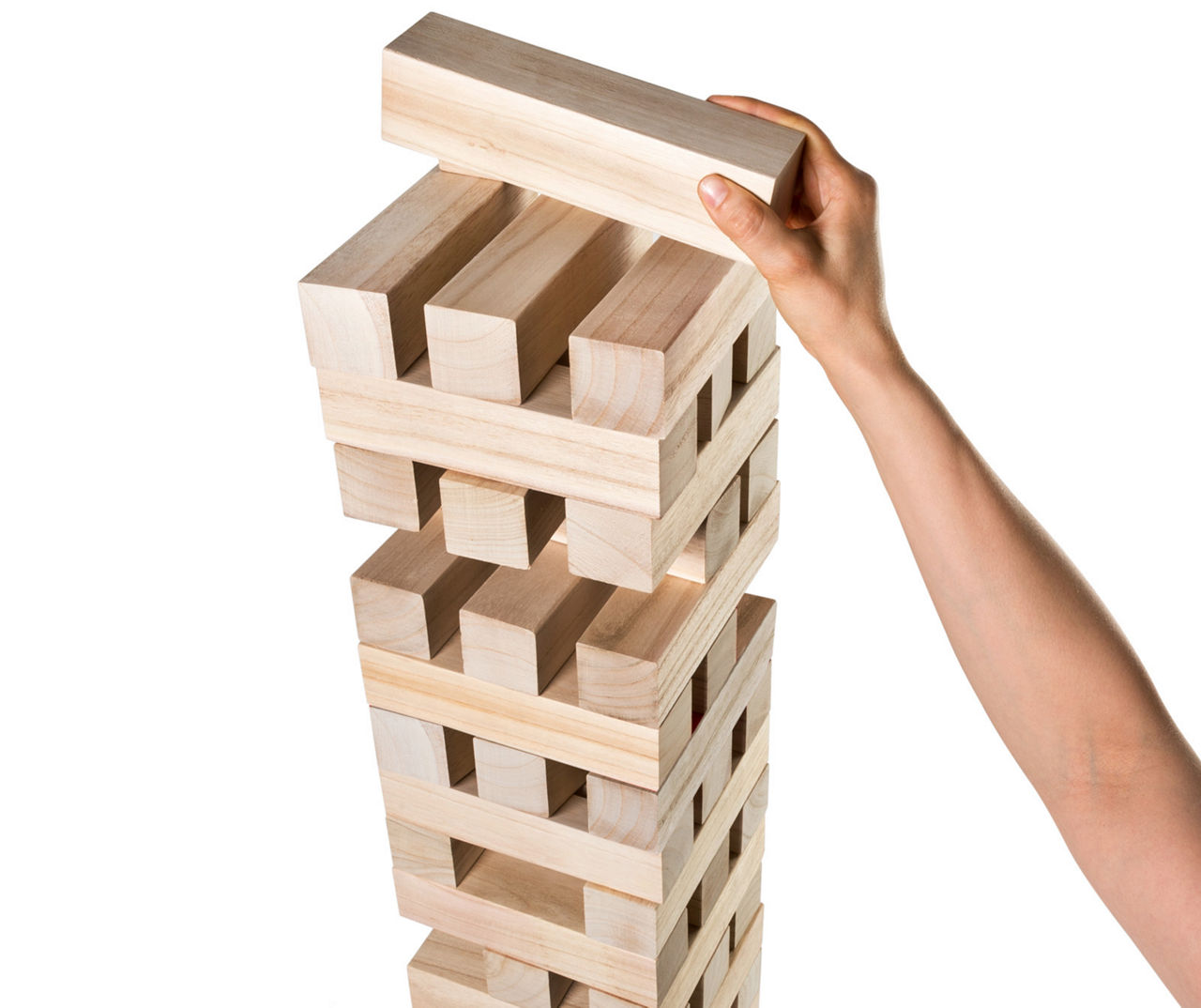 Giant Jumbling Tower Party Game With 51 Wood Blocks for Families and Kids Ages6 for sale online 
