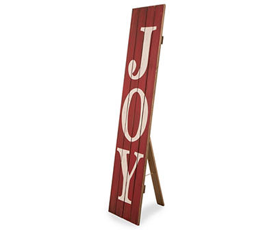 Joy Christmas Wooden Easel Porch Sign