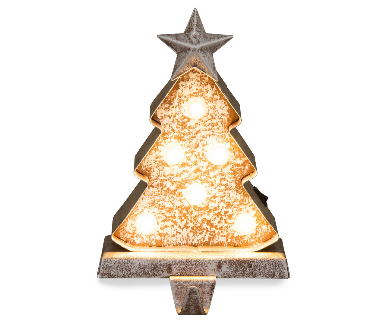 Marquee LED Wood & Metal Christmas Tree Stocking Holder