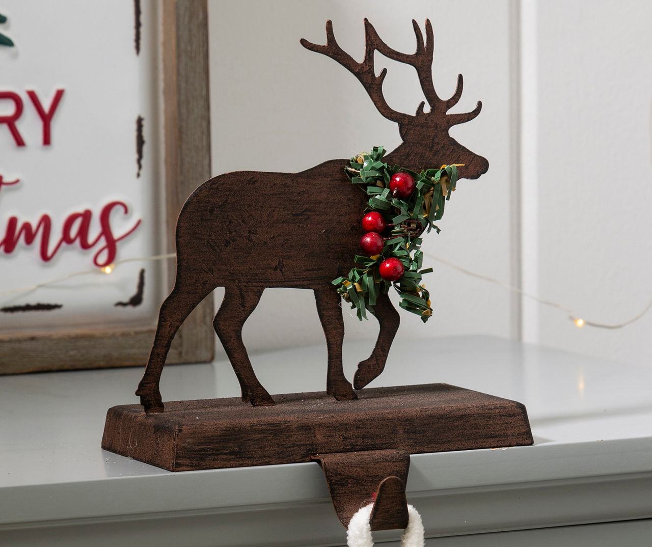 Mud Pie Holiday Collection Deer Stocking Holder