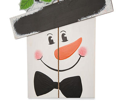 "Be Merry" Wooden Snowman Porch Sign