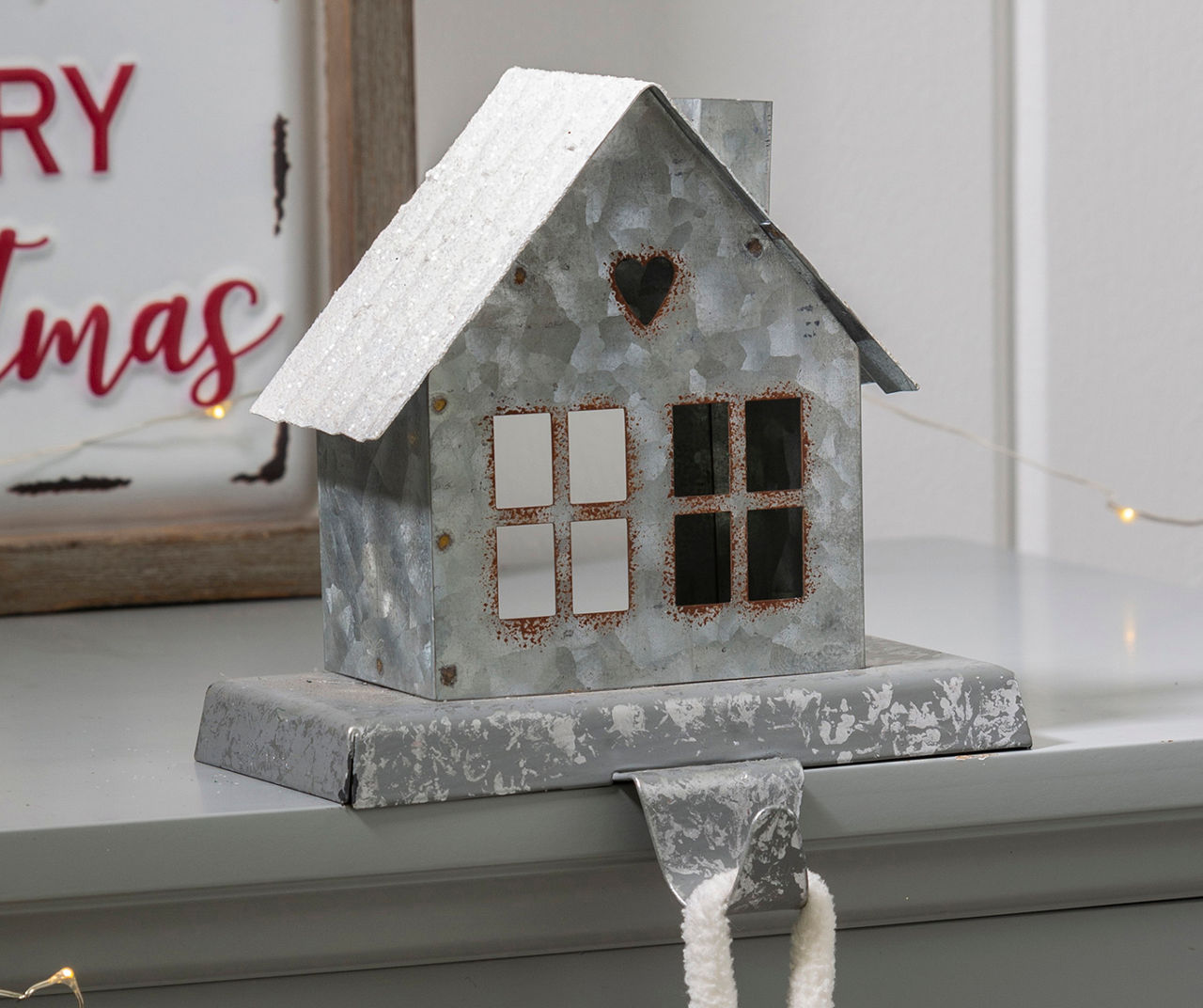 Glitzhome Galvanized Metal House Stocking Holder Big Lots