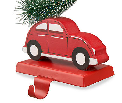 Glitzhome Wood And Metal Red Car Stocking Holder | Big Lots