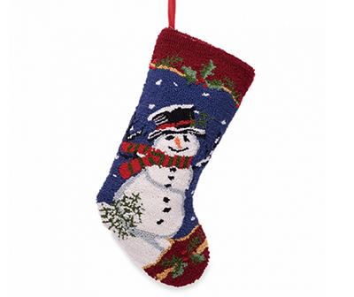 Hooked Snowman Stocking