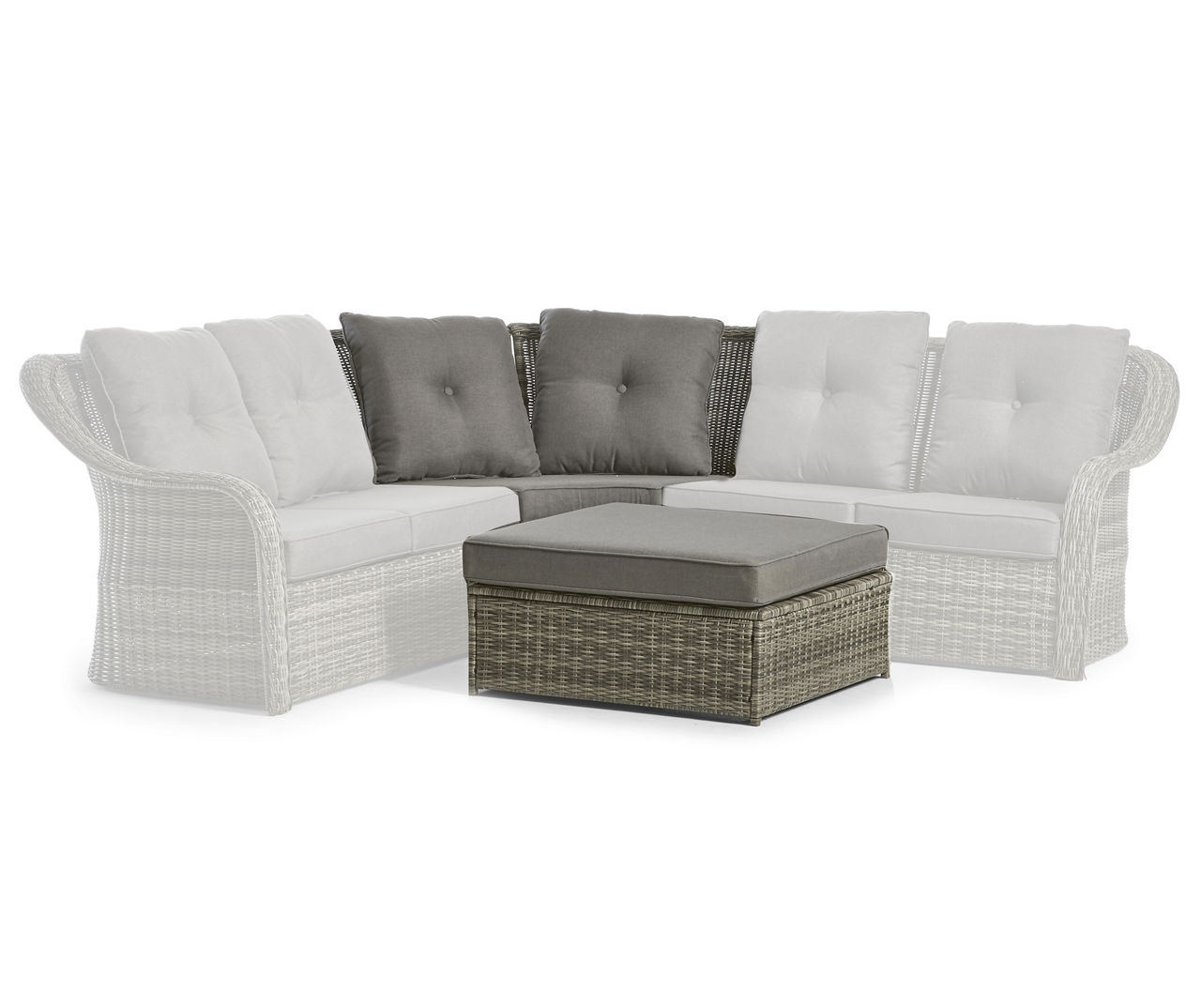 Wilson & fisher broadmoor cushioned 2025 patio sectional and ottoman set