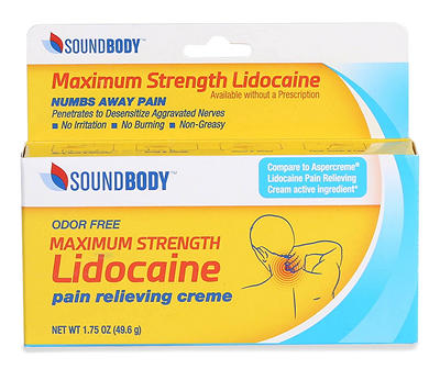 Maximum Strength Lidocaine Pain Relieving Creme, 1.75 Oz.