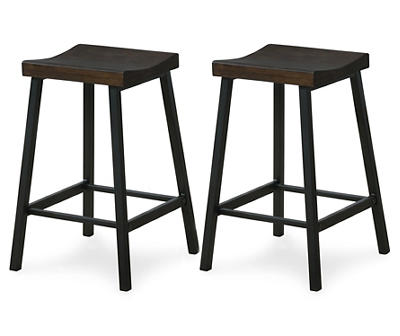 Rustic Backless Barstools, 2-Pack