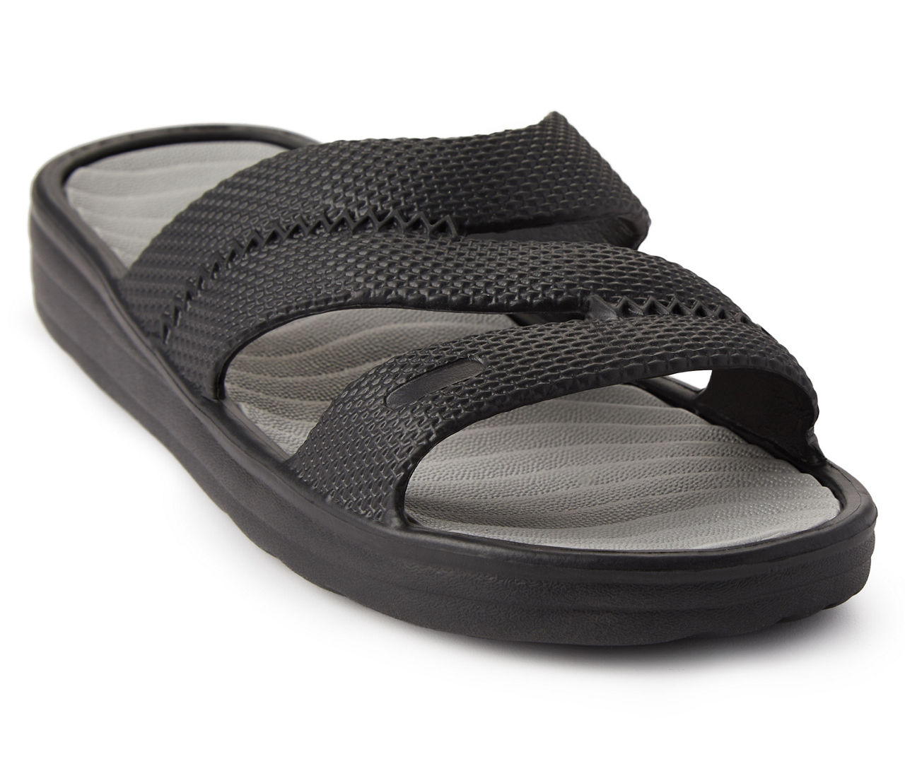 Black best sale athletic slides