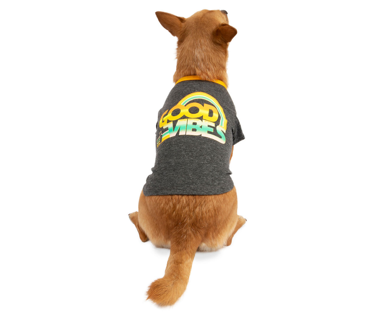 Dog s Gray Good Vibes T Shirt Size M