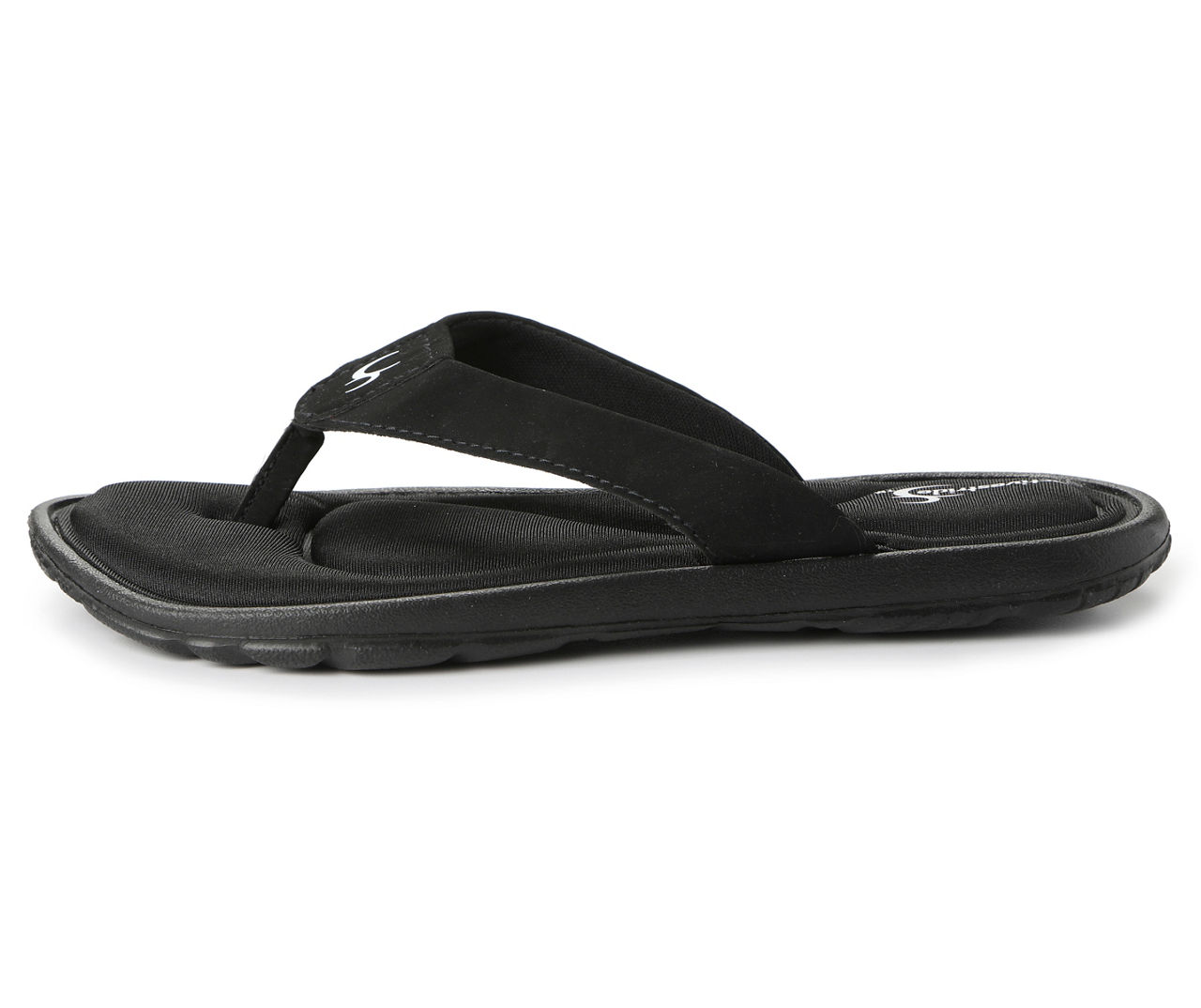 Women's Black Memory Foam Flip-Flops, Size XL