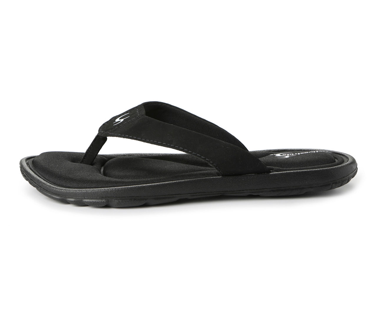 Women's Black Memory Foam Flip-Flops, Size L