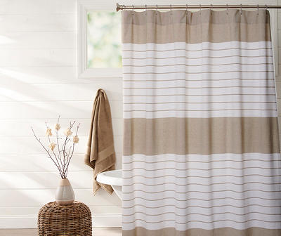 Dune Woven Stripe Shower Curtain