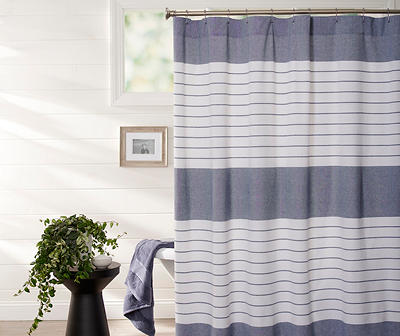 Grisaille Woven Stripe Shower Curtain