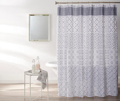 Sonoma Gray Medallion Shower Curtain