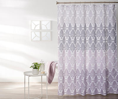 Celeste Ombre Purple Damask Shower Curtain