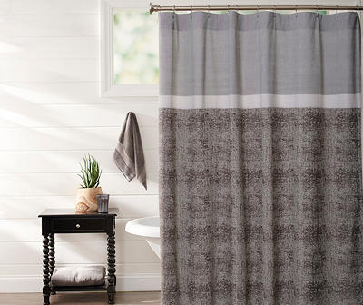 Gray Jacquard Shower Curtain