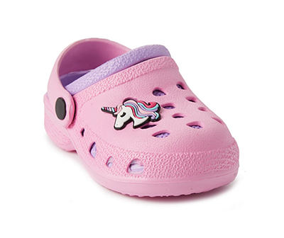 Toddler Girls' Pink Unicorn Clogs