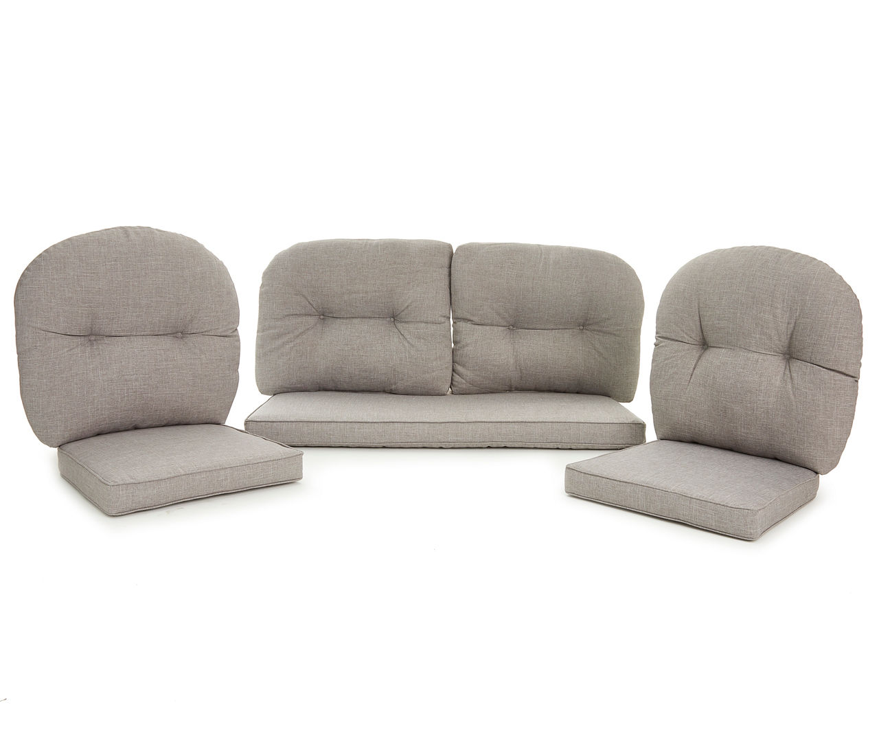 Cushion Set, Gray Fabric, Genuine Sears w/ Lumbar - (2 pc.)