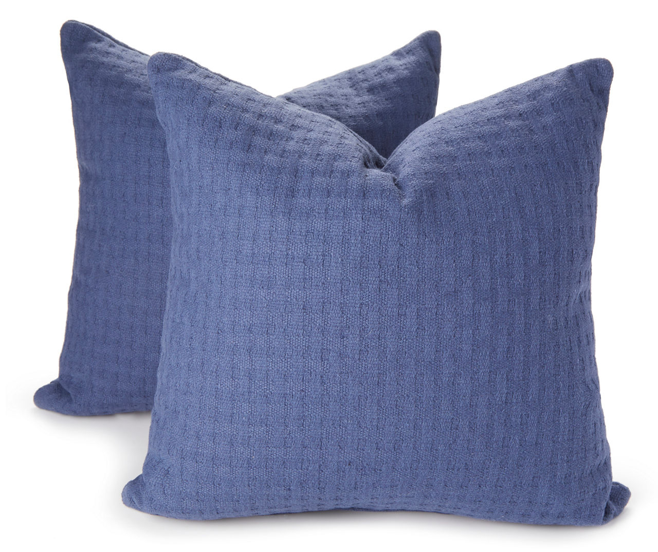 Broyhill Blue Textured Throw Pillows 2