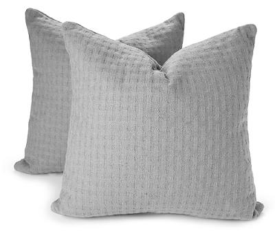 Broyhill Gray Textured Throw Pillows, 2-Pack