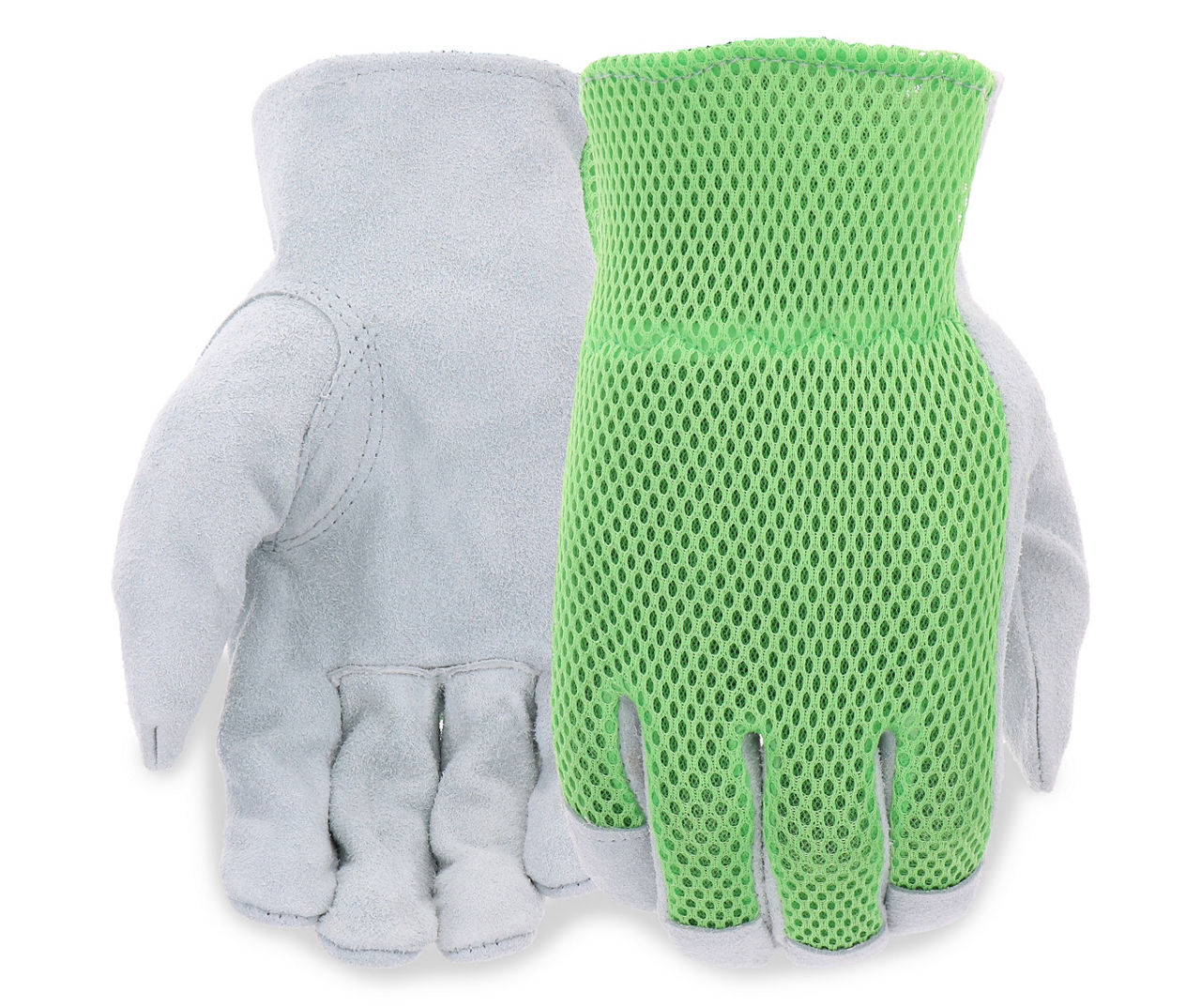 Green Split Leather Gloves