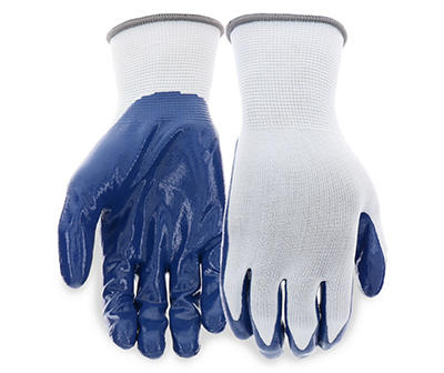 Navy Blue Nitrile Dipped Gloves, 5-Pack