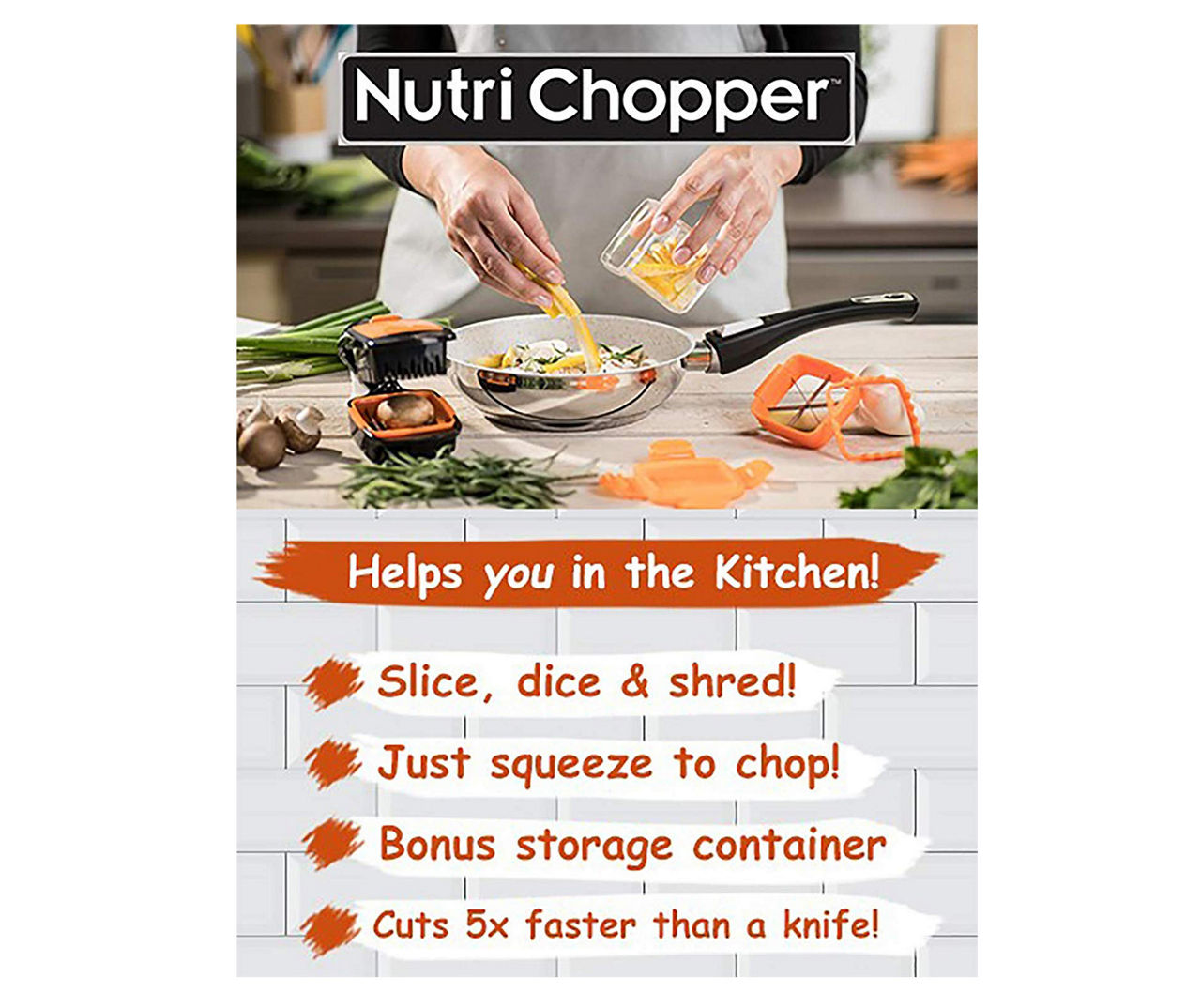Kitchen Stuff Plus Inc. Nutri Slicer As Seen On Tv Mandoline Slicer and  Chopper