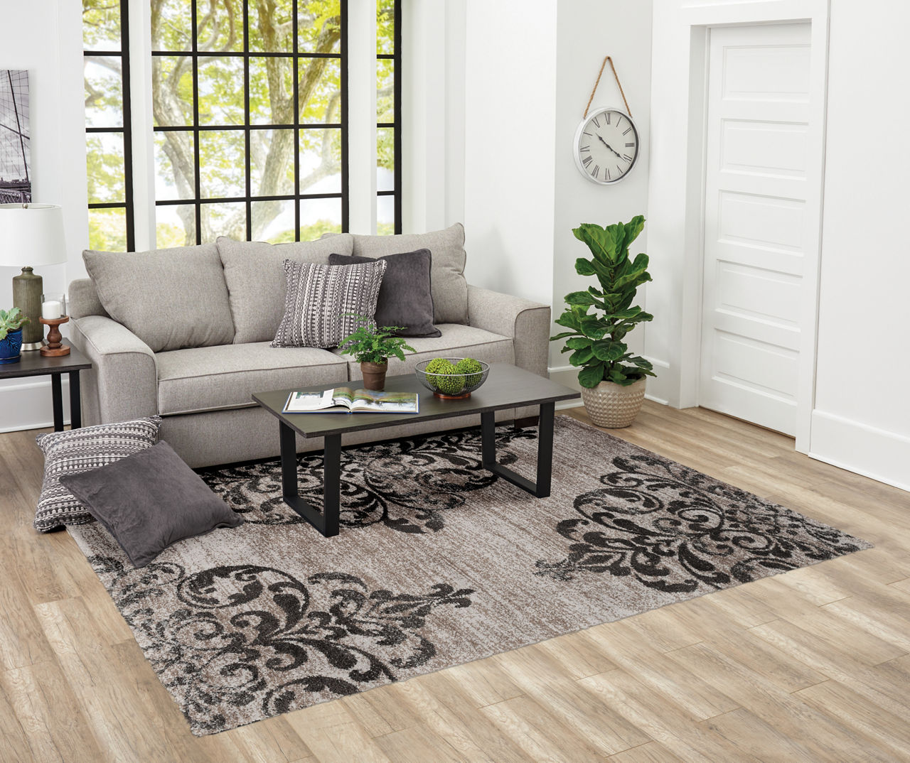 Broyhill Structures Korden Damask Area Rug, (6'7&quot; x 9') | Big Lots