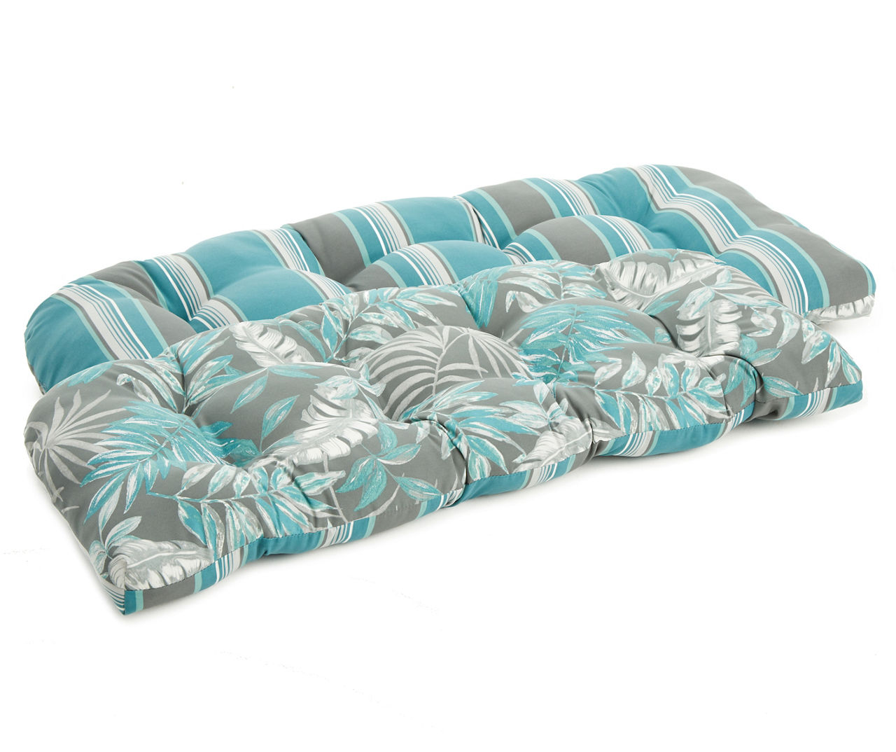 Grayson botanical & stripe 2025 reversible outdoor chair cushion