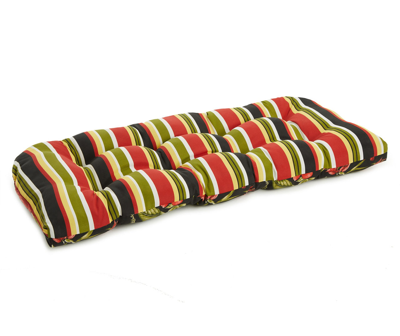 Outdoor wicker settee on sale cushions