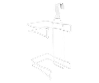 White Over-the-Tank Double Toilet Paper Holder