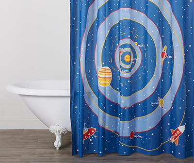 Solar System PEVA Shower Curtain Set