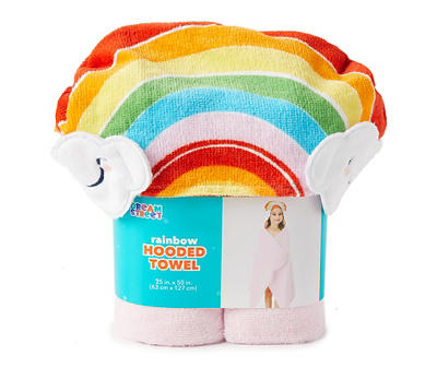 Rainbow Hooded Bath Towel