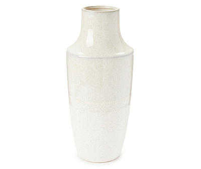 Ivory Ceramic Vase, (14