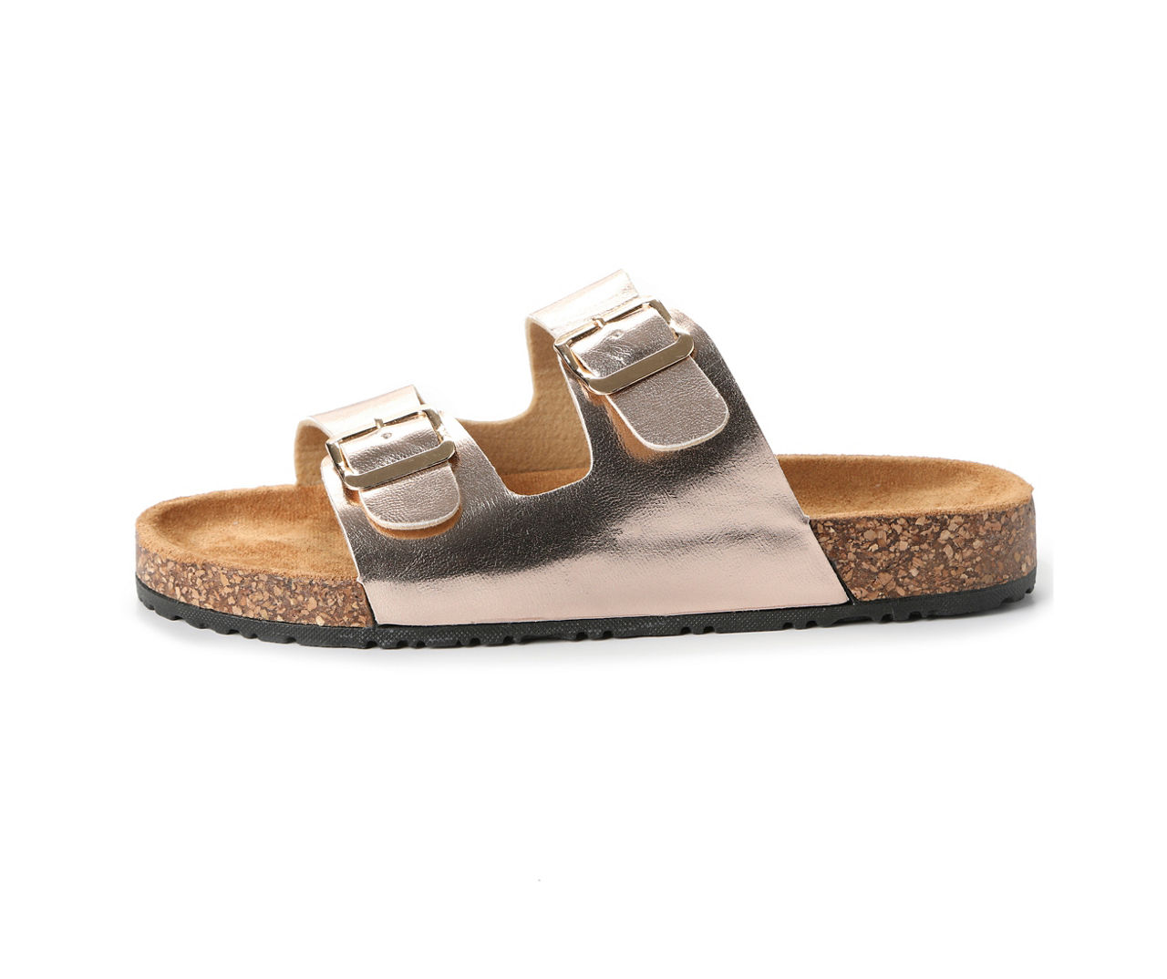 Women's Gold Double-Buckle Sandals | Big Lots