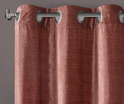 Rust Chenille Grommet Curtain Panel, (84")