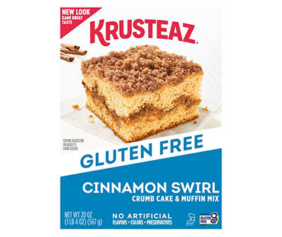 Krusteaz Gluten Free Cinnamon Swirl Crumb Cake & Muffin Mix, 20 Oz