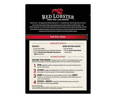 Red Lobster Gluten Free Cheddar Bay Biscuit Mix, 11.36 Oz
