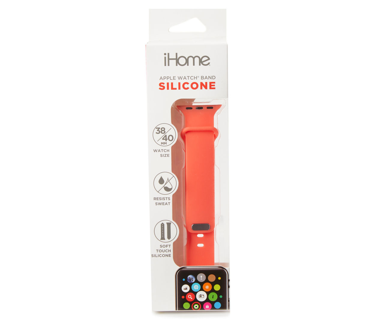 iHome Coral Silicone Apple Watch Band 38 40mm Big Lots