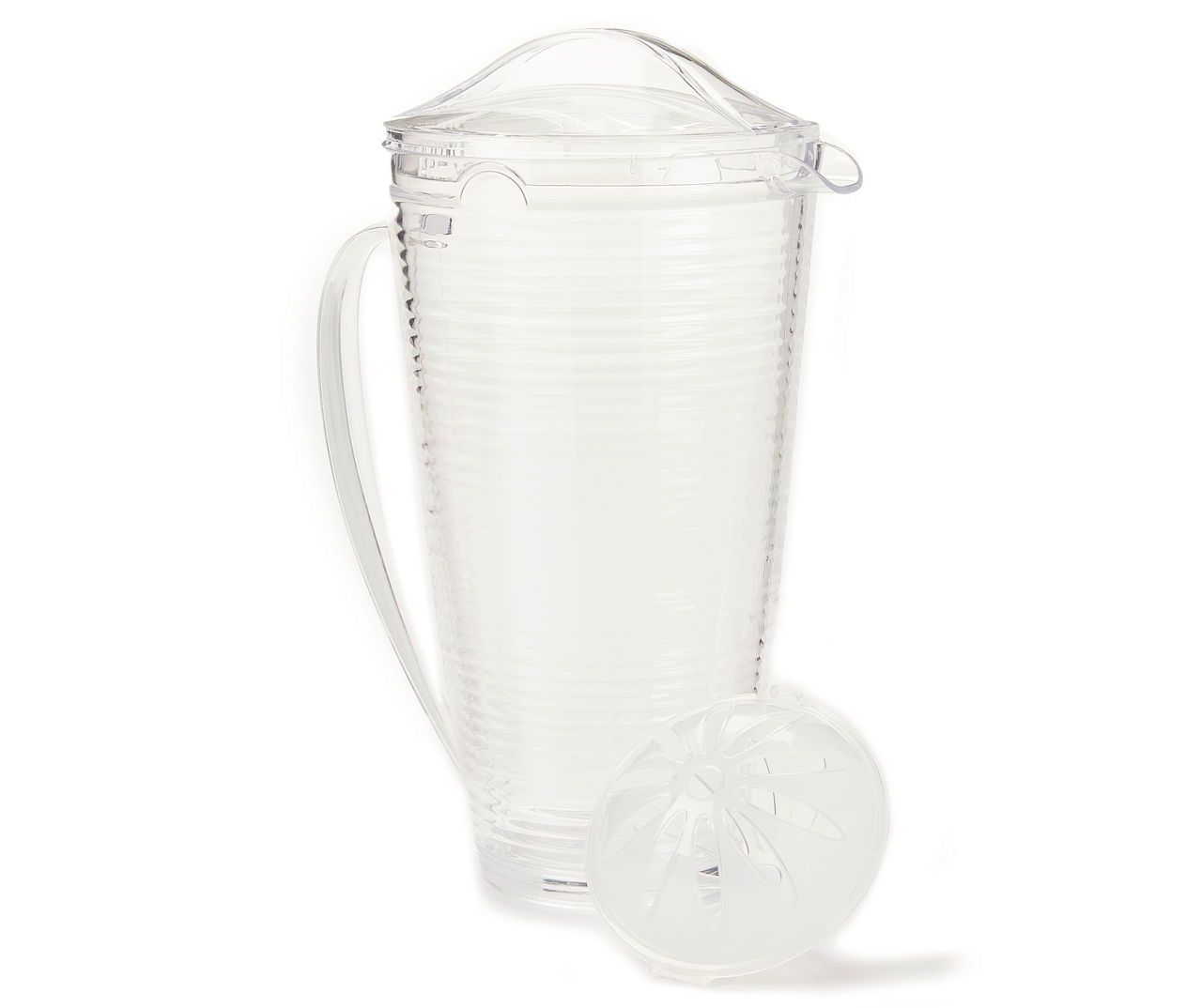 Clear Acrylic 2-Quart Pitcher With Lid & Flavor Infuser