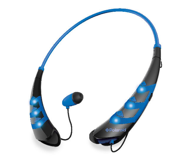 Polaroid Blue Bluetooth Around the Neck LED Earbuds Big Lots