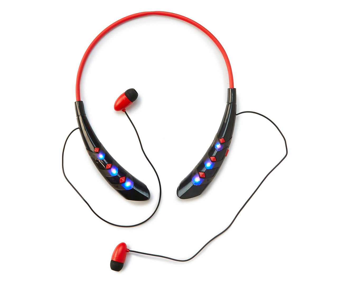 Polaroid Red LED Light Up Bluetooth Wireless On the Neck Earbuds