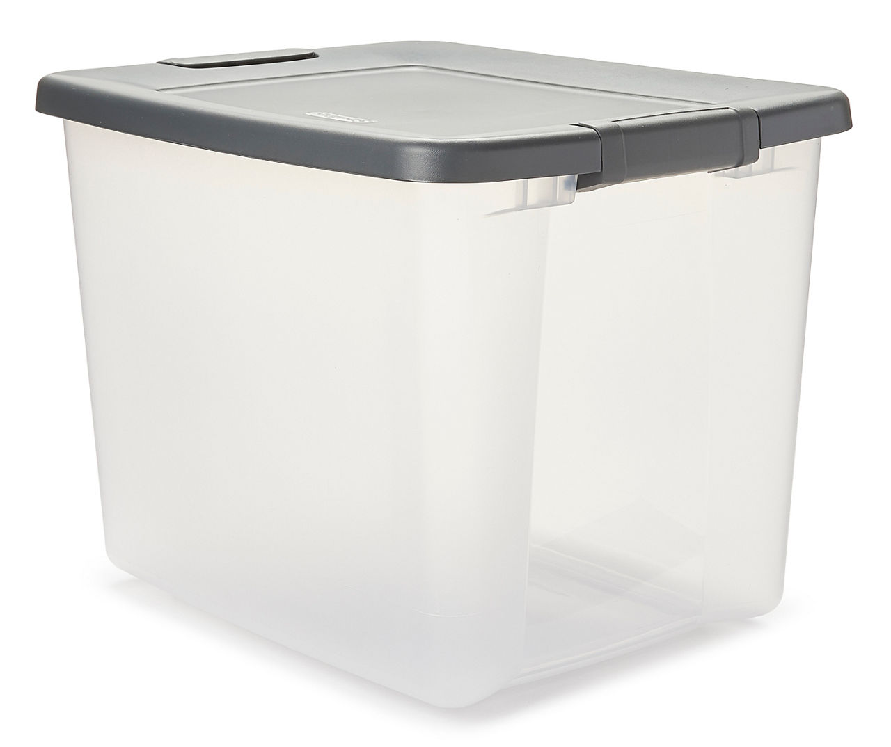 Sterilite 50 Qt ShelfTote, Stackable Storage Bin with Latching Lid, Plastic  Container to Organize Closet Shelves, Clear Base and Gray Lid, 18-Pack