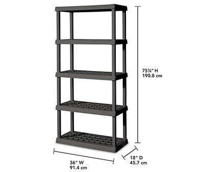 Gray 5-Tier Storage Shelf