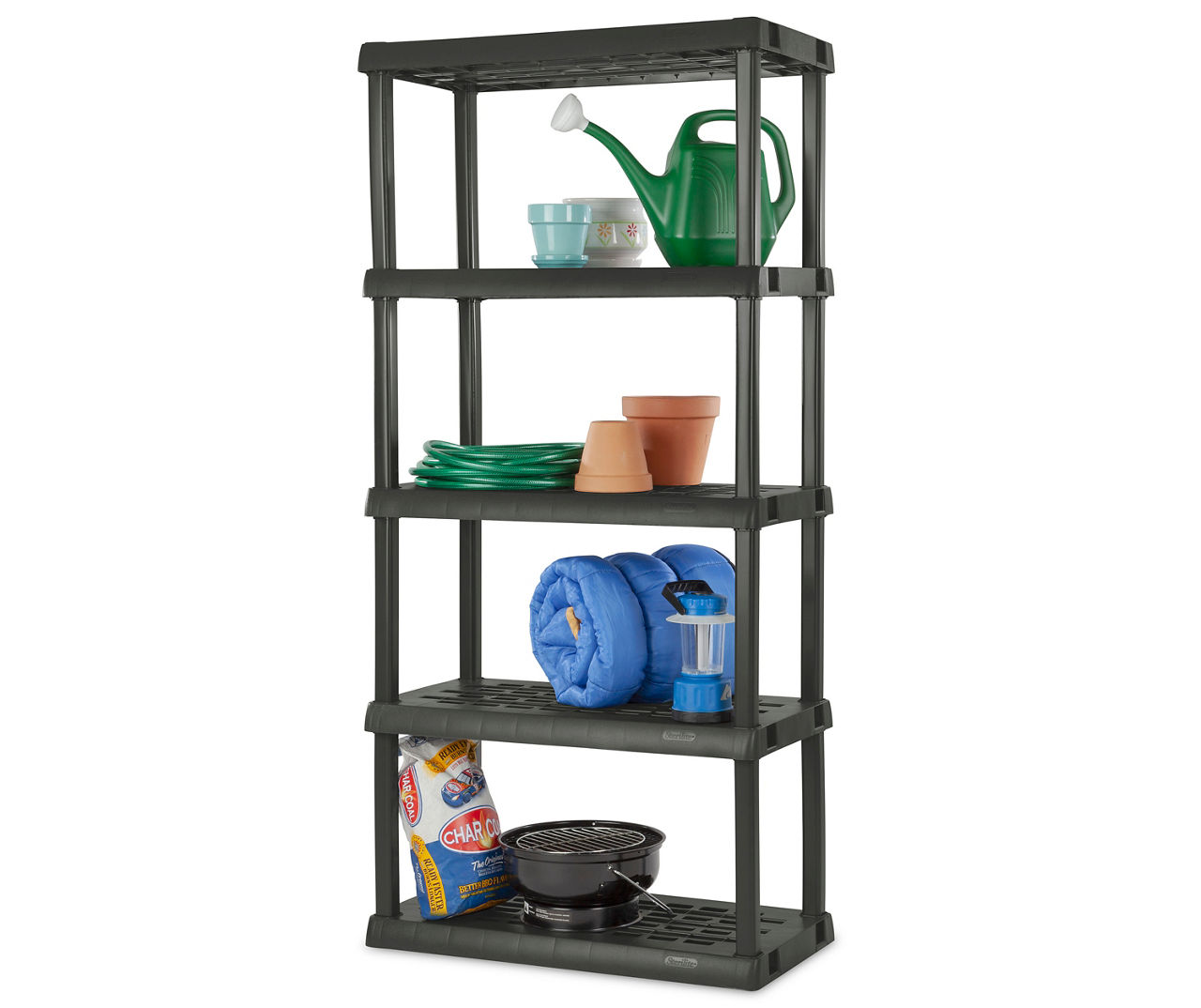 Sterilite 4-Shelf Storage Unit Gray