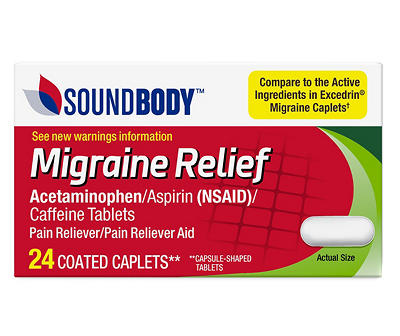 Migraine Relief Tablets, 24-Count