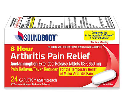 Arthritis Pain Relief 650mg Acetaminophen Tablets, 24-Count