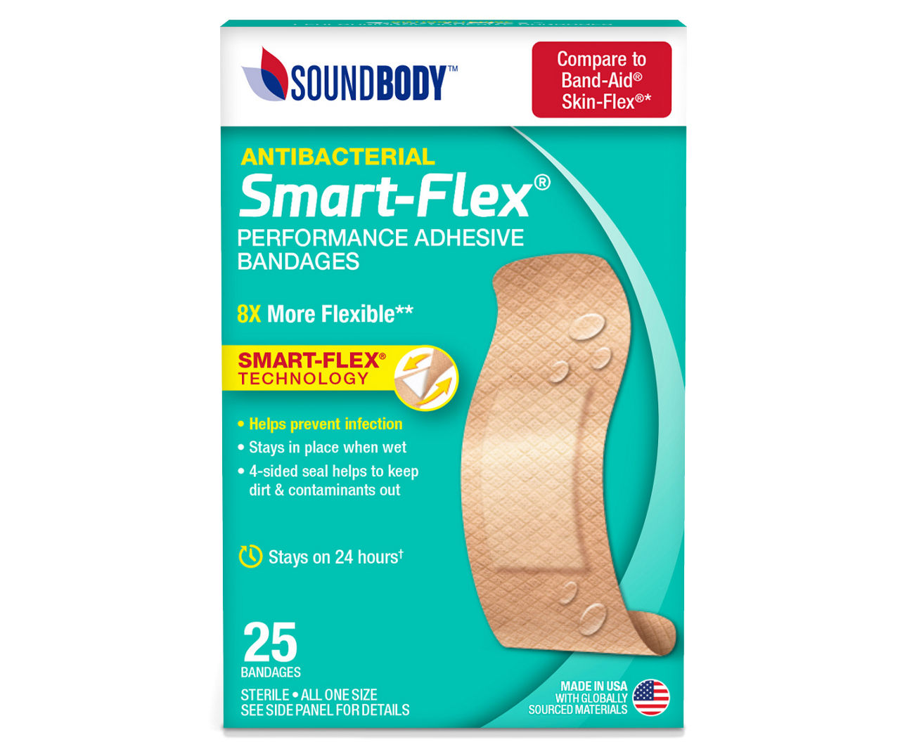 Band-Aid Brand Sterile Tough Strips Adhesive Bandages for First Aid & Wound  Care, Durable Protection & Comfort for Minor Cuts, Scrapes & Burns