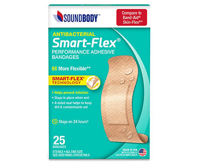 Smart-Flex Adhesive Bandages, 25-Count